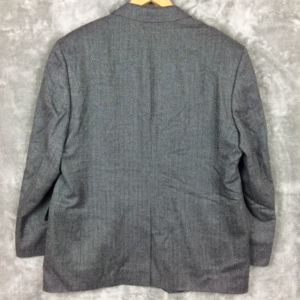 Loro Piana Sport Coat Blazer Mens Wool Cashmere Herringbone Grey 46 S - Picture 7 of 16